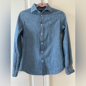 Ralph Lauren Chambray Long Sleeve Button Up Shirt